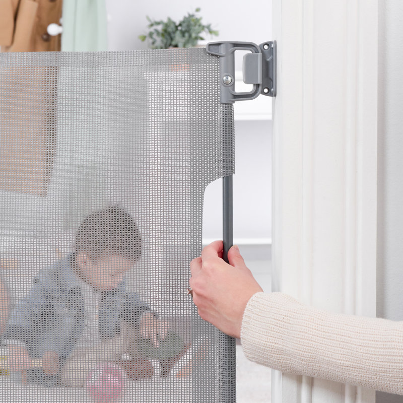 Barrière rétractable en filet - Gris