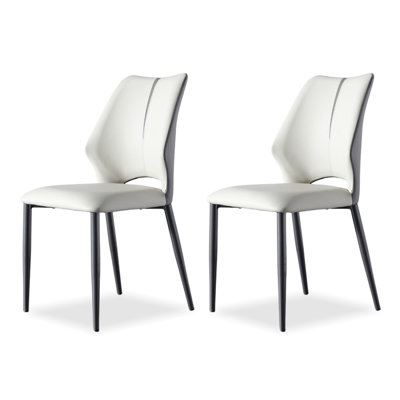 Chaise d'appoint à dossier solide (ensemble de 2)