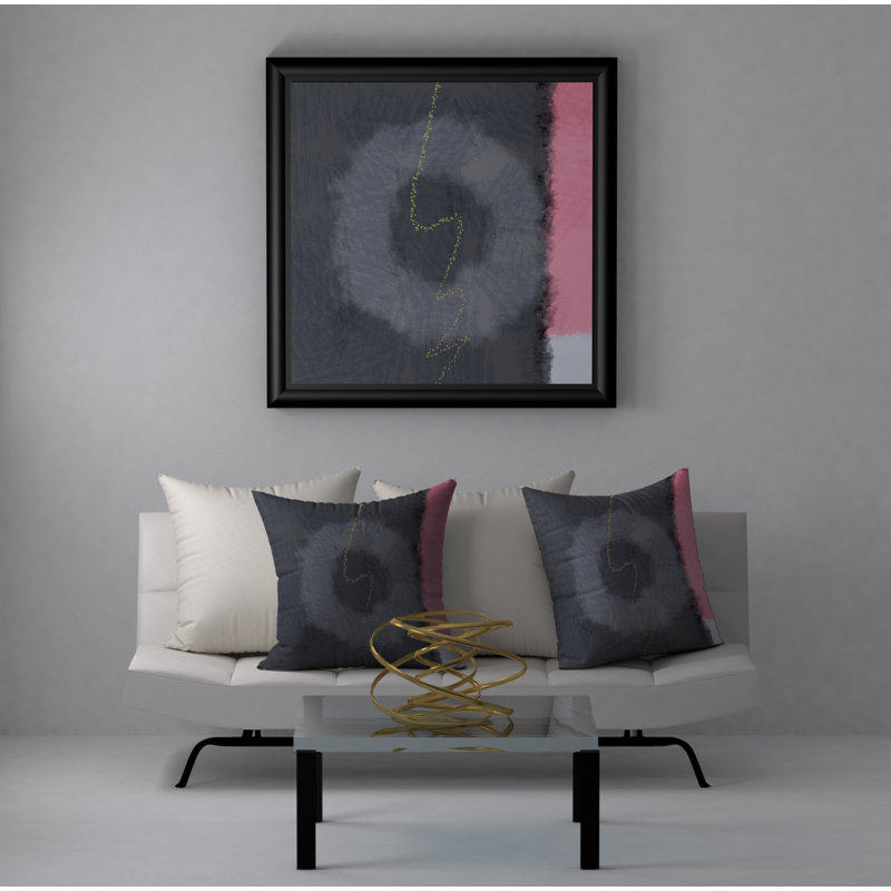 Abstract Reversible Throw Pillow, 18" x 18"