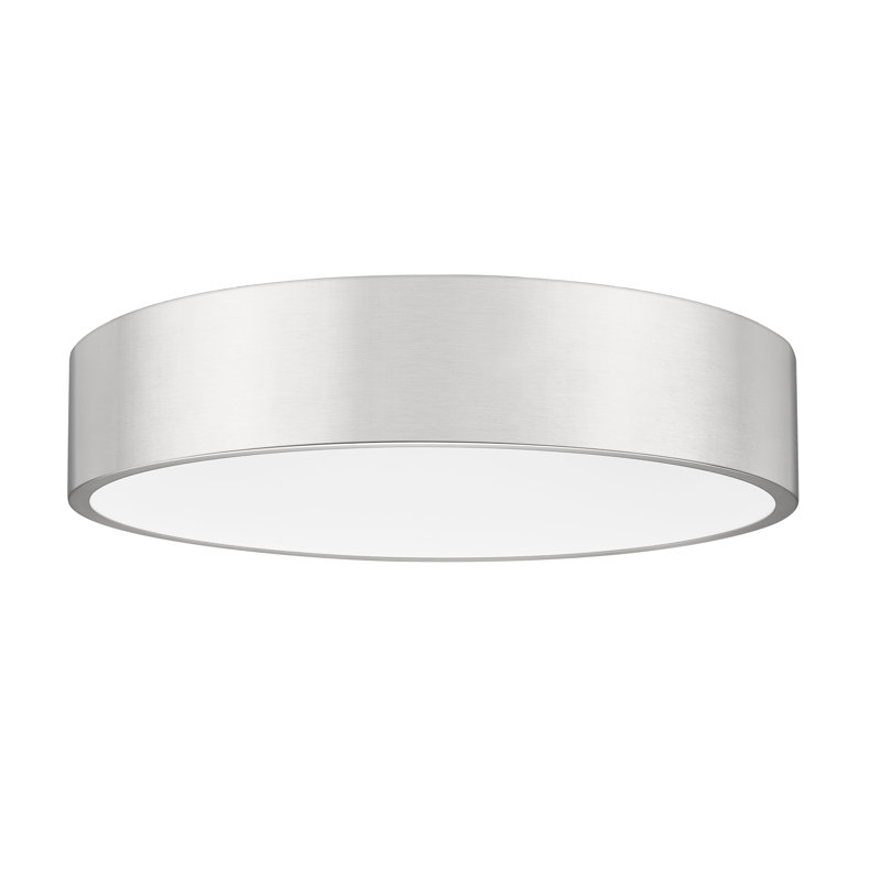 Plafonnier encastré 1 lumière 20 pouces Silvio, Nickel brossé