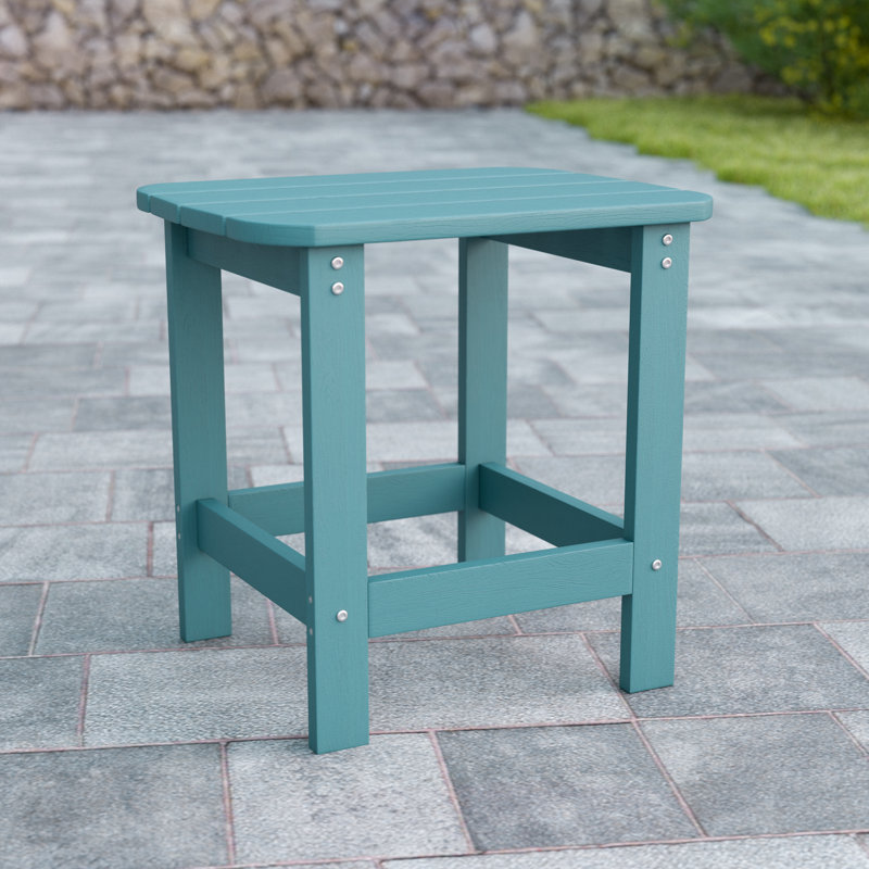 Table d'appoint Balasi en résine de polyester toutes saisons Adirondack, Écume de mer