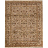 Wool Oriental Area Rug in Ivory