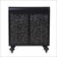 Buffet avec 2 portes Rangement | Noir / or gaufré | Acier | Ferme