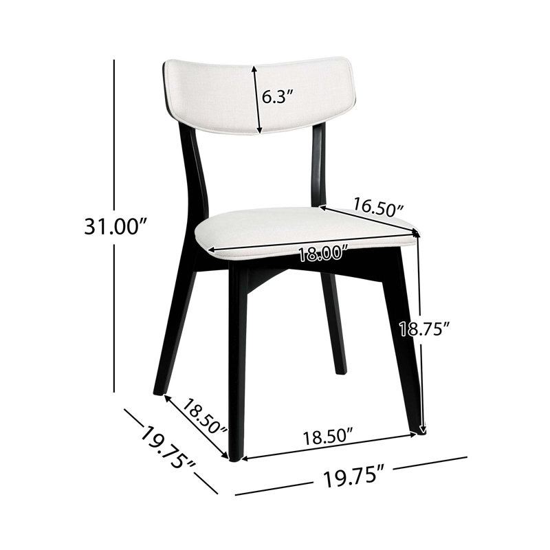 Chaise de salle à manger (ensemble de 2), Beige clair