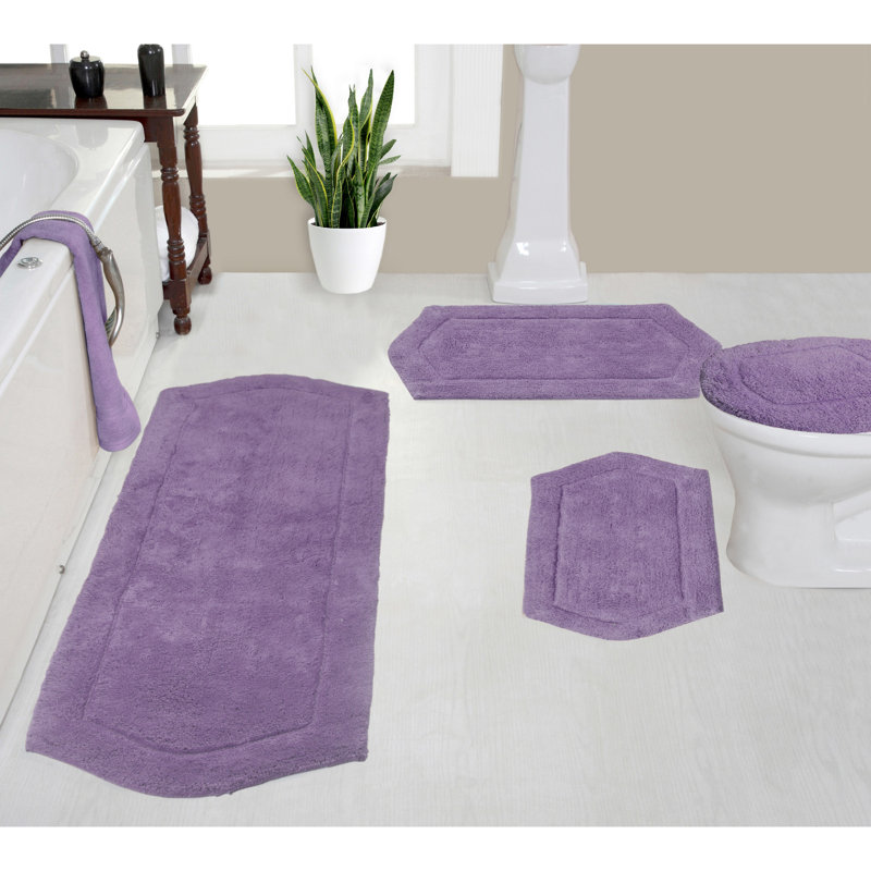 Tapis pour salle de bain Delean, Mauve