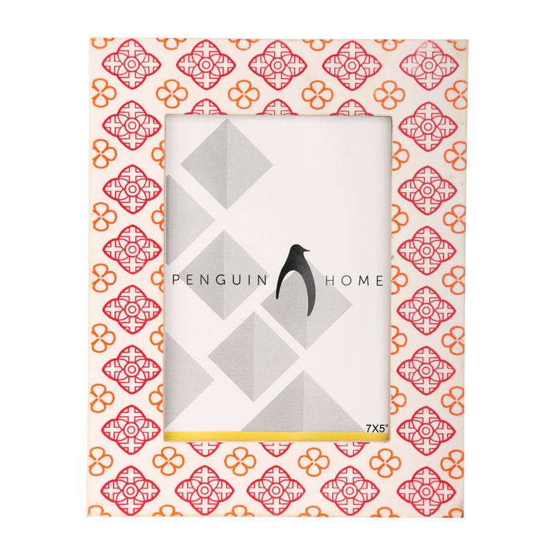 Bludovice Pink Wood Picture Frame with Mat, 7" x 5"