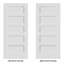 Porte de shaker intérieure apprêtée avec 5 panneaux pré-montés de 7 1/4 po-46547405-46547401-46869987
