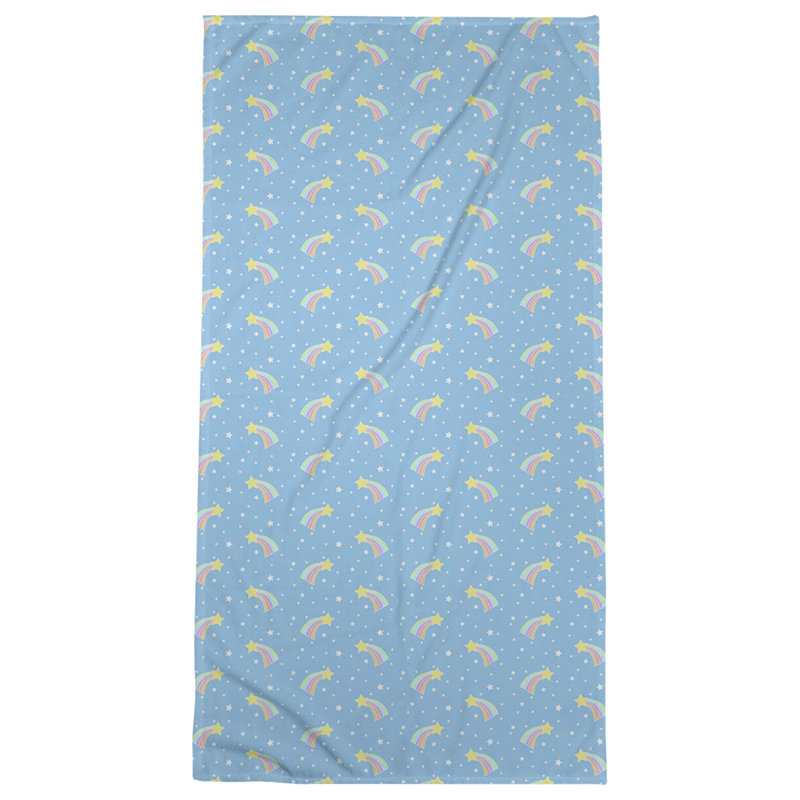 Serviette de bain stars shooting, bleu