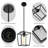 1-Light Black Lantern Pendant With Glass Shade