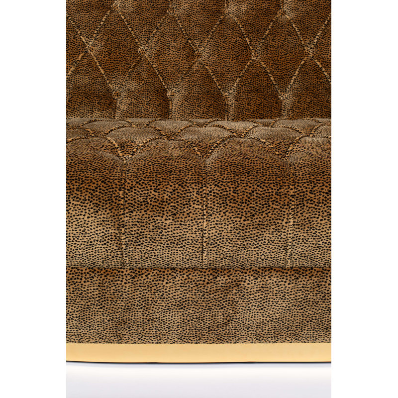 Velvet Sofa, Brown Velvet