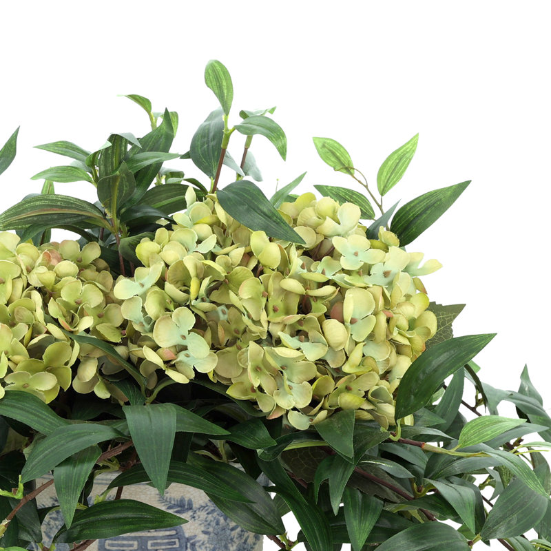 Nadeau Hydrangea Centerpiece in Decorative Pot