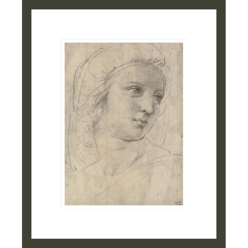 «Head of a Muse» par Raphael, impression giclée sur cadre, H 16,75 po x l 13,75 po