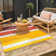Rainbow Collection Outdoor Rug Modern Design in Yellow