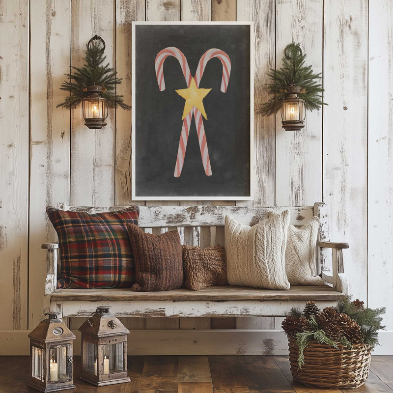 Imprimé magique «Candy Cane», H 25 po x l 19 po, Cadre opaque blanc