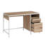 Bureau avec broche rustique, finition brune