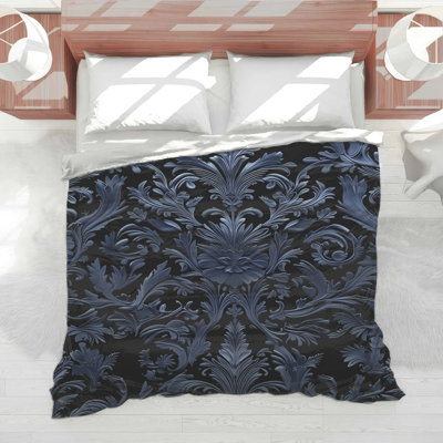 Ornate Floral Damask Comforter