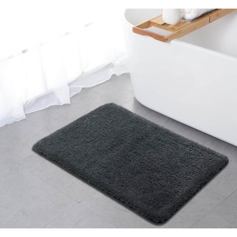 Rectangle Bath Mat, 50cm, 80cm, Dark Grey