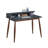 Roskilde Mid-Century Modern Wood Writing Desk With Hutch, Grey, Combining Style And Functionality For Home Office Use-1047379147-1047379146