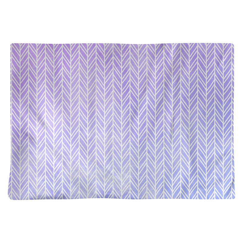 Napperon en coton 18 po herringbone, Bleu / Mauve
