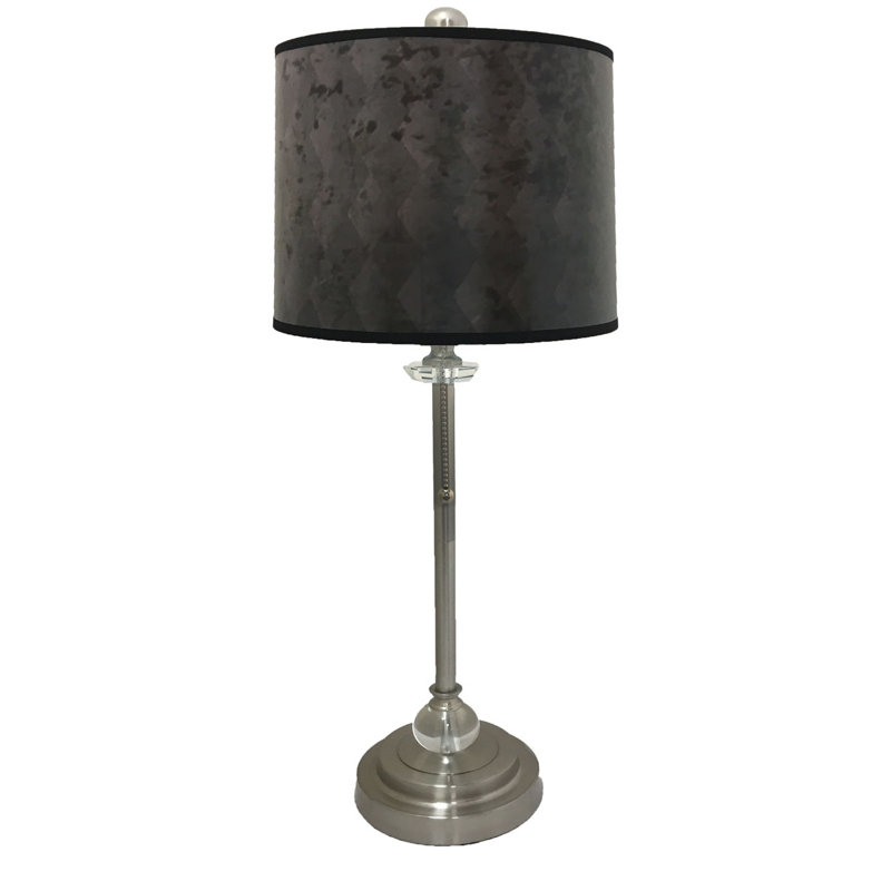 Lampe buffet 28" crystal Pisani, Nickel