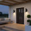 Thom Filicia Ruxton 1 Light Outdoor Fixture In Textured Black Finish With Textured Black Shade-681595488