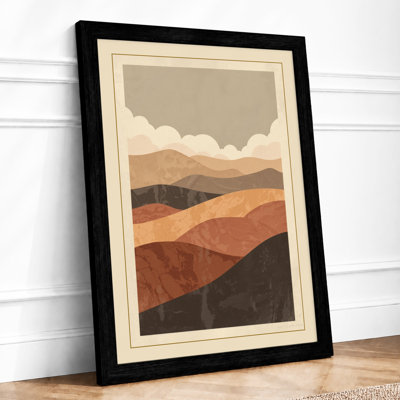Mountains at Dusk Rustic - Framed Print