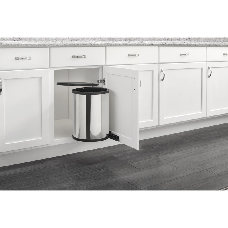 Poubelle pivotante Rev-A-Shelf, Acier Inoxydable, 15 L