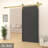 Sliding Standard Single Track Barn Door Hardware Kit, Gold