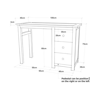 Midkiff Dressing Table with Mirror