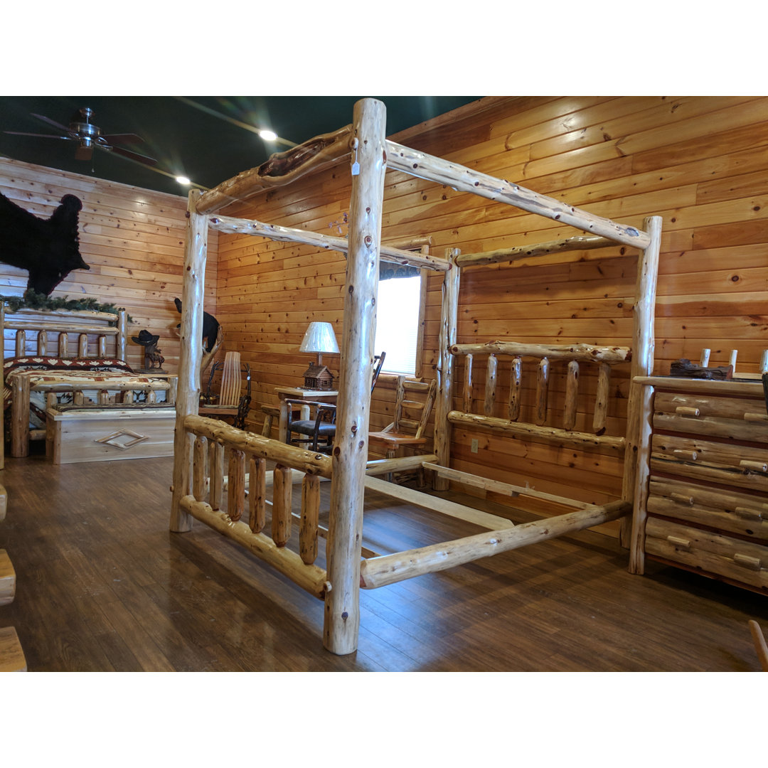 Gravesend Solid Wood Low Profile Canopy Bed Loon Peak® 