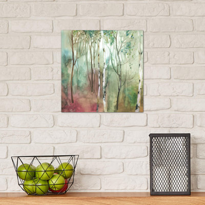 Birch In The Fog I by Allison Pearce - Wrapped Canvas Painting