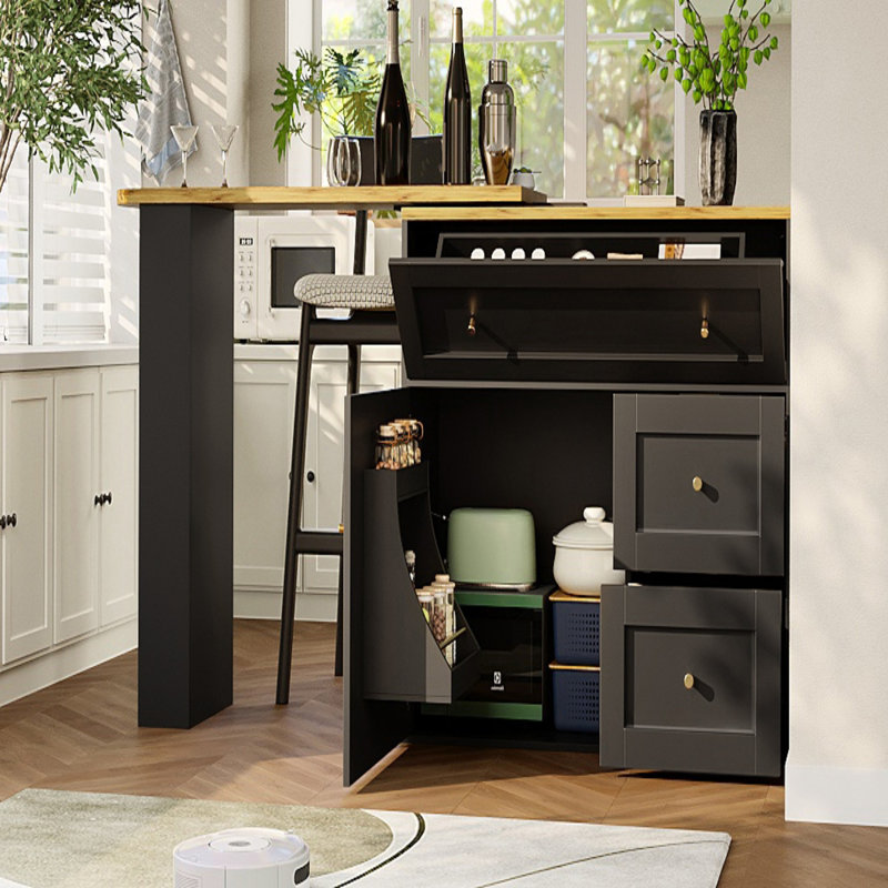 204cm Sideboard with Bar Hutch