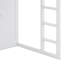 Structure de lit mezzanine moderne en bois massif avec échelle, tablettes et garde-robe-102058041