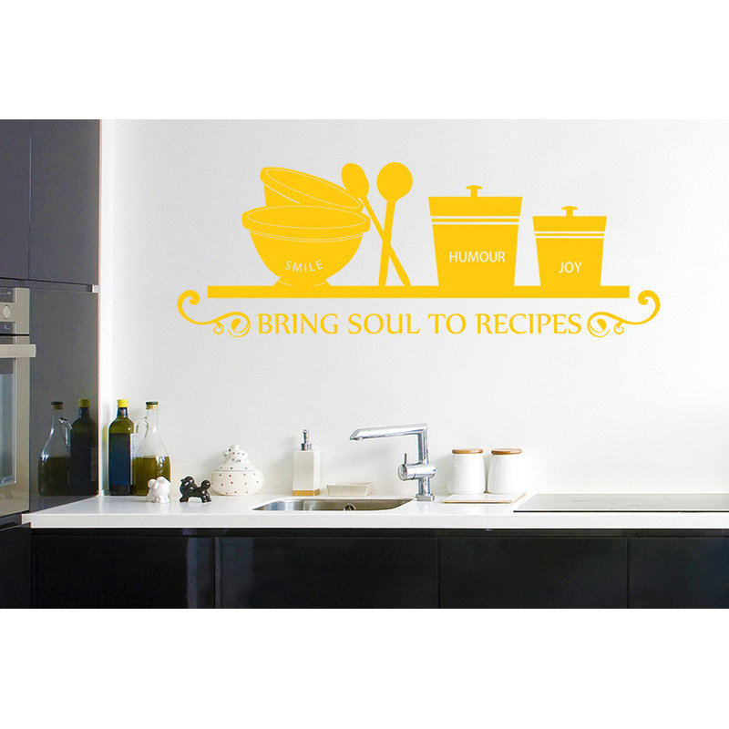 Food & Beverage Wall Decal, Large, Dark Yellow