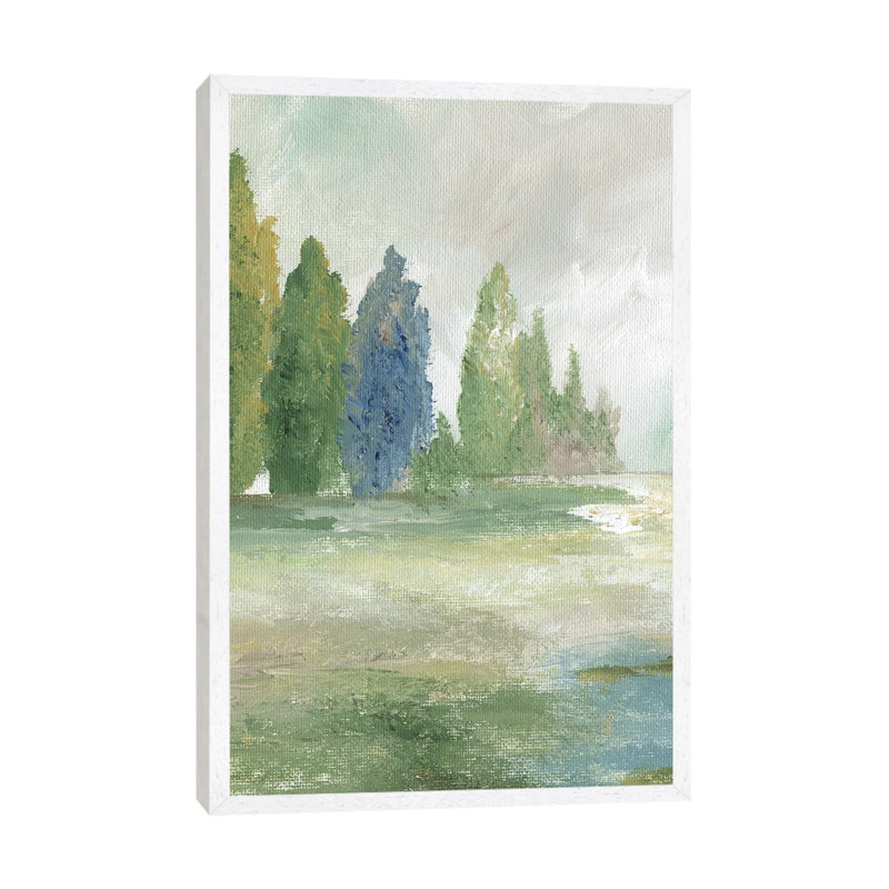Jeweled Valley I - Painting on Canvas, White Framed, 101.6 cm H x 66.04 cm W