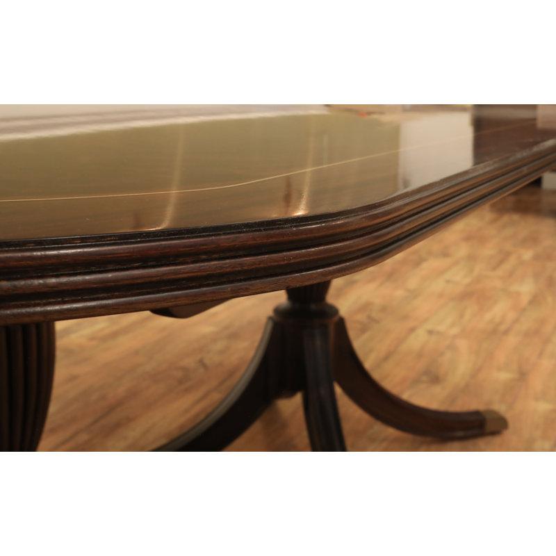 Mahogany Wood Dining Table, Dark Walnut