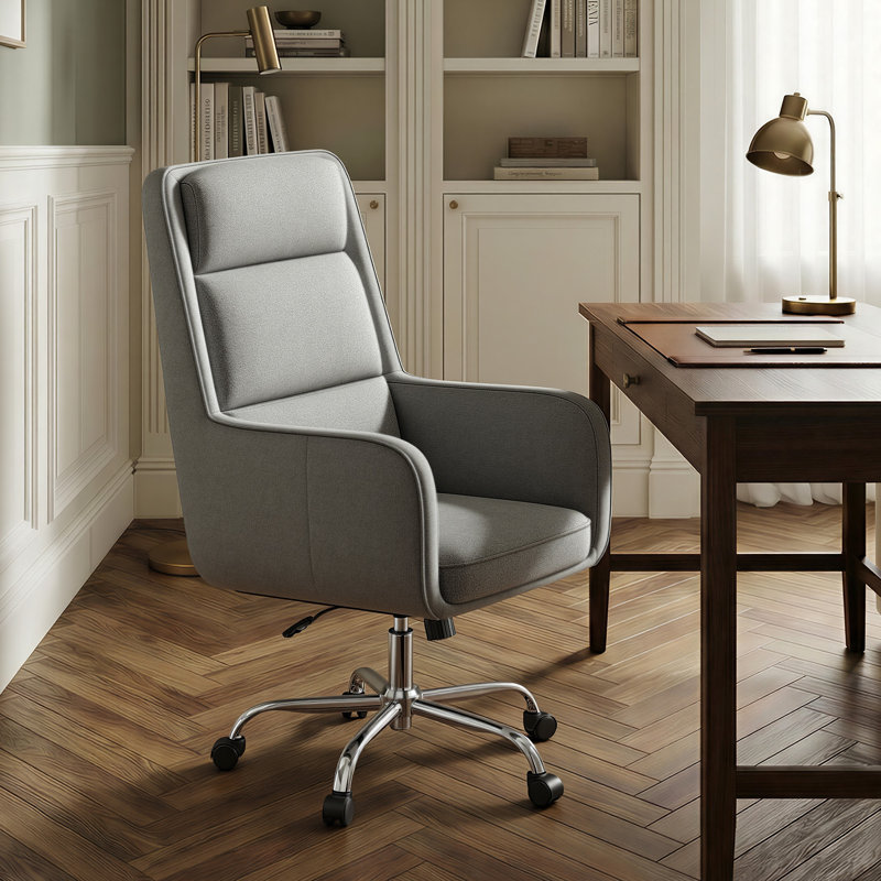Fauteuil de direction pivotant avec appui-tête Modern, Gris foncé