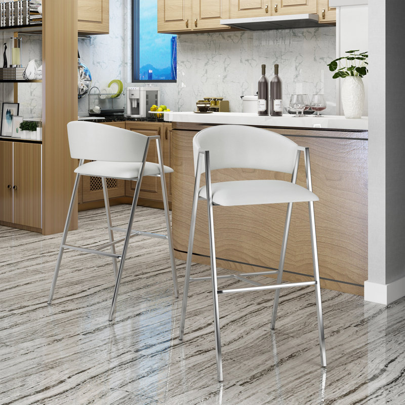 Ensemble de 2 tabourets de bar modernes pour patio