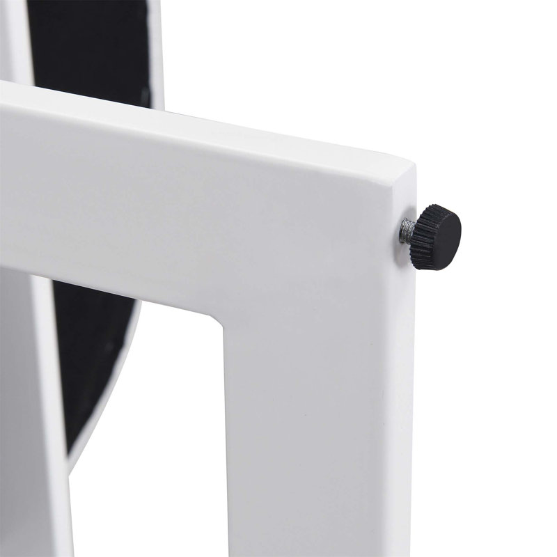 Ensemble de 2 chaises de salle à manger rembourrées, fauteuil en tissu avec assise beige et structure en métal blanc, capacité de poids de 265 lb