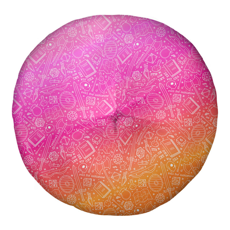 Coussin de sol Katelyn Elizabeth, 26 po x 26 po, Rose / orange