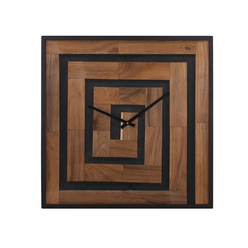 Kraven Wooden Square Clock