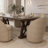 Upholstered Barrel Dining Chairs, Boucle Fabric Swivel Kitchen Chairs, Wingback Side Chairs, Vanity Chairs-543675562