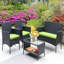 Ensemble de meubles de patio en rotin pour 4 pièces-553582353