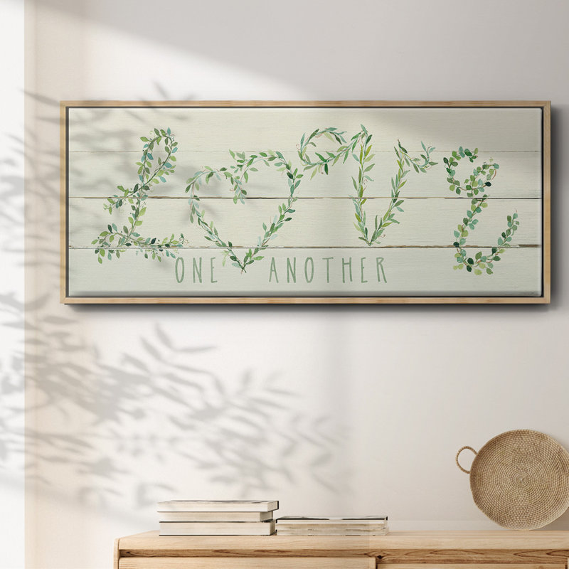 Shiplap Vines Love - toile encadrée