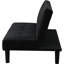 Lit convertible moderne sans accoudoirs noir avec capitonnage biscuit, ressorts sinueux et confort accru pour les petits espaces Texture velours doux, fabrication printanière, détente quotidienne