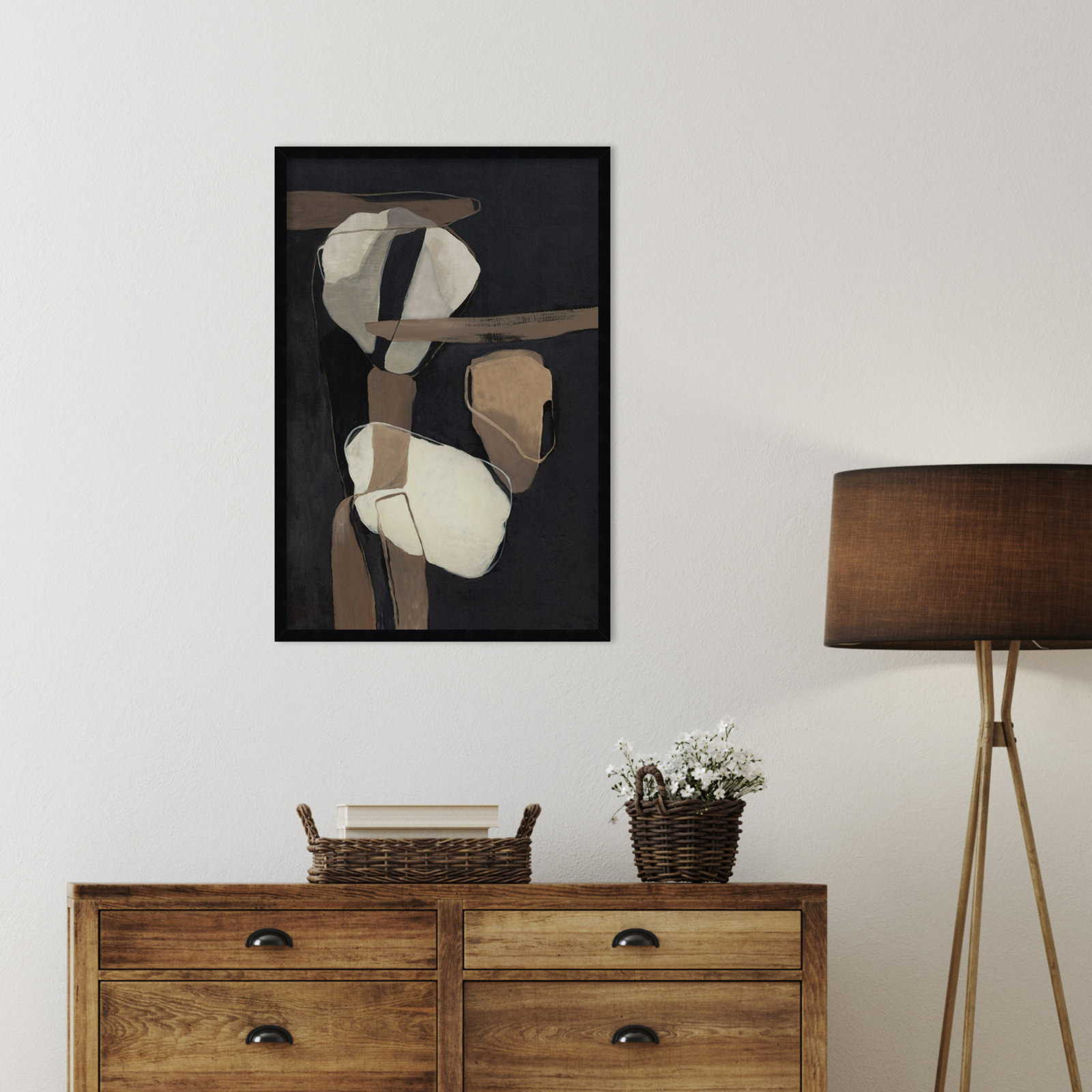 All Attached Print by Jacob q, Black, 33" H x 23" W