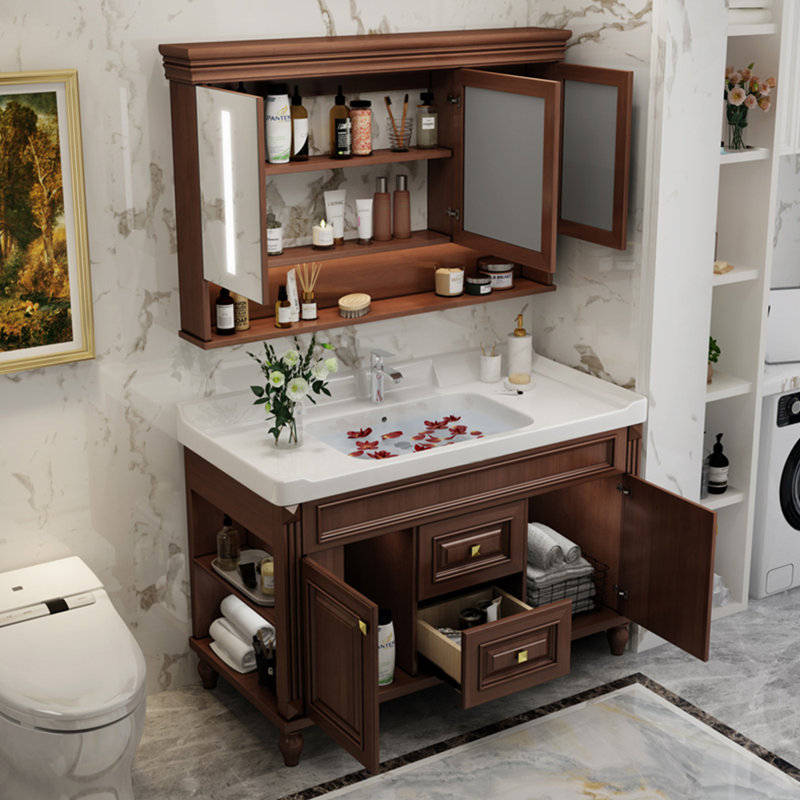 American village simple retro bathroom Vanity