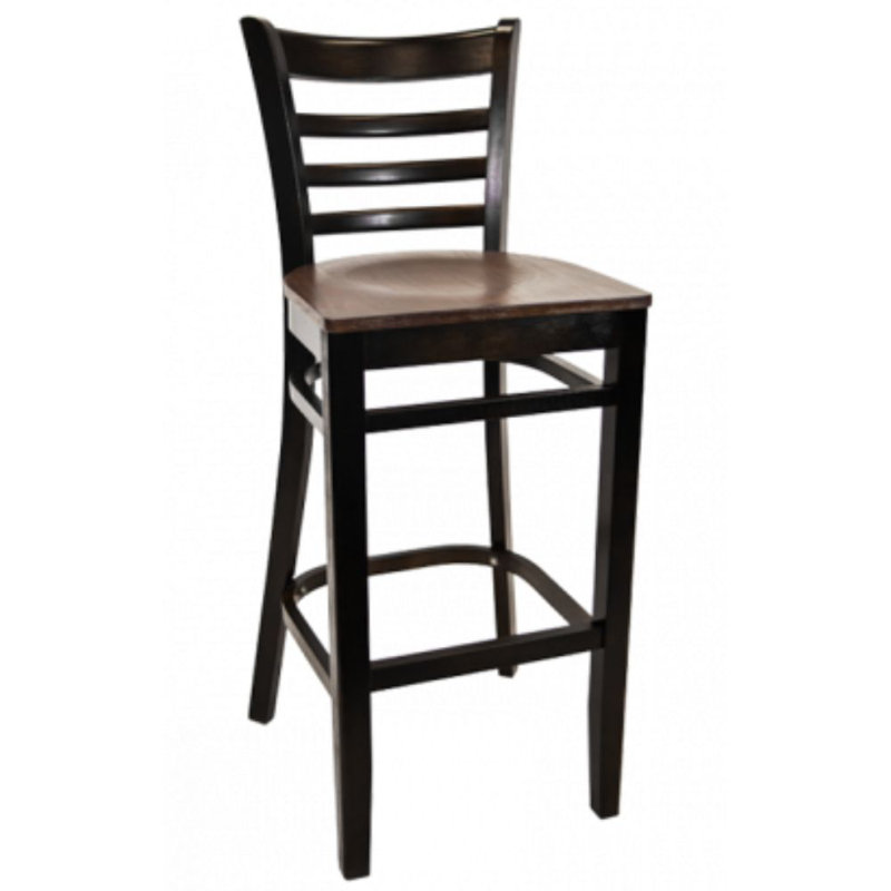 Tabouret de bar 29 po, Noyer, Noir