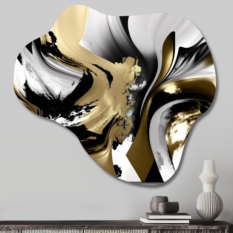 Nealon - art mural asymétrique abstrait en forme de nuage, H 25 po x l 28 po