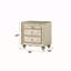 Table de chevet beige en velours